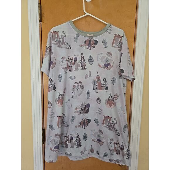 Disney Haunted Mansion Short Sleeve Oversized Sleep Shirt Adult Medium - Picture 1 of 6